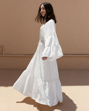 Maxi Vestido Caftán Blanco