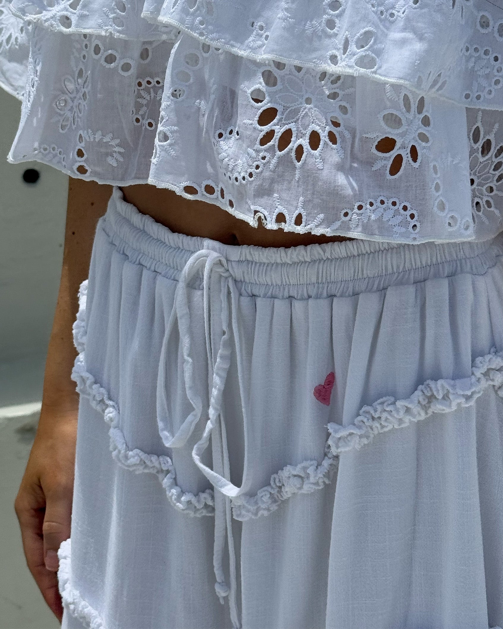 Maxi Falda de Lino Blanca